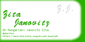 zita janovitz business card